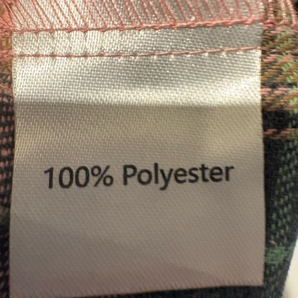 Plaid Button-Up Shirt in Pink and Green - Picture 5 of 5